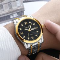 Top Brand Luxury Mens Watches Luminous Waterproof Stainless Steel Watch Quartz Men Date Calendar Business Wristwatch For men