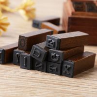 +【】 28Pcs Alphabet Stamps Vintage Wooden Ruer Letter Standard Stamp Set For Craft Card Making Planner Scrapbooking Journals