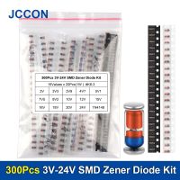 JCCON 300Pcs 1 / 2W ซีเนอร์ไดโอด ชุด 3V 3V3 3V9 4V7 5V1 7V5 8V2 10V 12V 15V 16V 18V 20V 24V 1N4148 15Values SMD Diodes LL34 ชุด