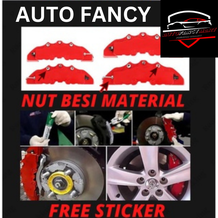 ABS MATERIAL CAR CALIPER COVER BRAKE COVERS SKRU BESI MATERIAL WITH