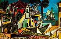 Pablo Picasso Paysage mediterranee Art พิมพ์โปสเตอร์ grandes para pared ภาพวาดสีน้ำมันผ้าใบสำหรับตกแต่งบ้าน Wall Art