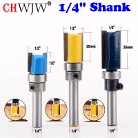 3PC 1/4－Shank คุณภาพสูง 1/2－Blade Dia Carbide Flush Trim Template Router Cutter Bit Woodworking Tools Pack of 3