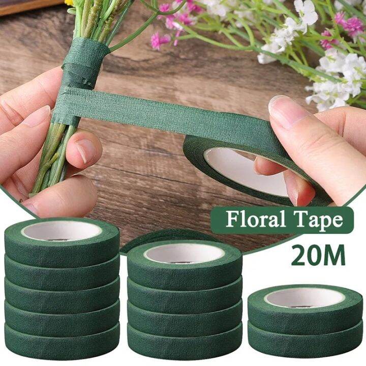 20M/Roll Selfadhesive Green Paper Tape Grafting Film Floral Stem