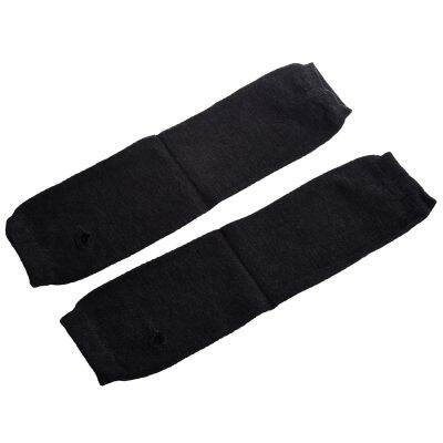 Lady Dark gray Seamless Elastic Thumbhole Wrist Warmer Gloves