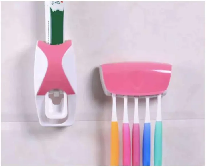 JENNY4 Toothpaste Dispenser With Toothbrush Holder Lazada PH