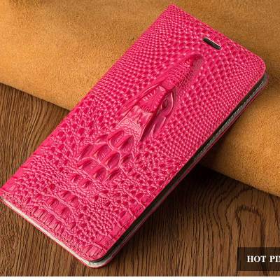 LANGSIDI Flip phone case for Samsung s10 s8 s9 plus s7 edge A50 A70 A8-2018 J7 s20 ultra A51 A71 Crocodile Genuine Leather cover