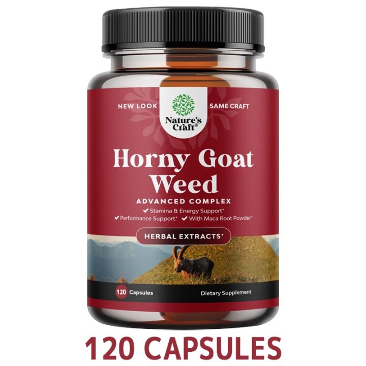 ของแท้-นำเข้าต่างประเทศ-เพิ่มสมรรถภาพท่านชาย-natures-craft-horny-goat-weed-herbal-complex-extract-for-men-and-women-1000-mg-โปรดระวังของปลอม-ราคา-ถูก-ส่ง