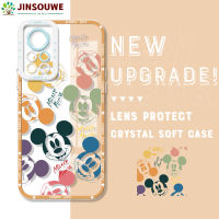 Jinsouwe เคสมือถือเคสโทรศัพท์สำหรับ Infinix Hot 11S NFC /X6812B เคสโทรศัพท์การ์ตูนมิกกี้มินนี่คริสตัลเคสด้านหลังยางแบบนิ่ม