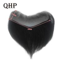 QHP-Peluquín Frontal De PU Para Hombres, Prótesis Capilar De Densidad 100%, Pelucas Hechas A Mano,Sentema De Peluquín De Cabello Humano