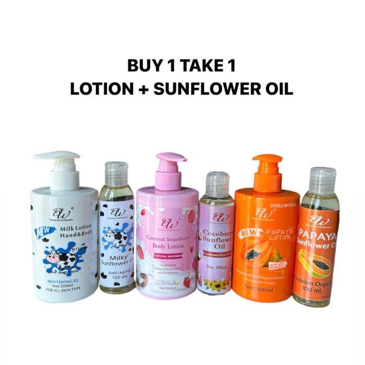 BUY 1 DW WHITENING LOTION GET 1 SUNFLOWER OIL Lazada PH