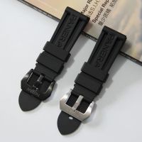 Suitable for Panerai Rubber Strap Mens Waterproof PAM111/112/0389/368 Watch Strap 24mm Accessories 441