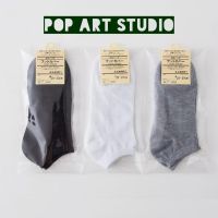 Ready Stock~Mid Ankle Socks Cotton Socks Low Men Womens Grey Black White(Local Seller)