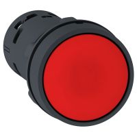 XB7NA42  :  สวิตซ์ปุ่มกด-เด้งกลับ, Ø22mm, แบบพลาสติก, สีแดง, 1NO - Schneider Electric - PushButtons by pik2pak.com