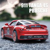 1/32 Porsches 911 RSR TARGA 4S โมเดลรถยนต์สปอร์ตอัลลอยด์ Diecasts ของเล่นโลหะยานพาหนะจำลองรถของขวัญสำหรับเด็กไฟเสียงจำลอง