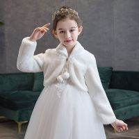 【CC】 Thicken Bolero Shrug Faux Fur Coat Shoulder Cape Wedding Shawl Stole Warm Short Jacket