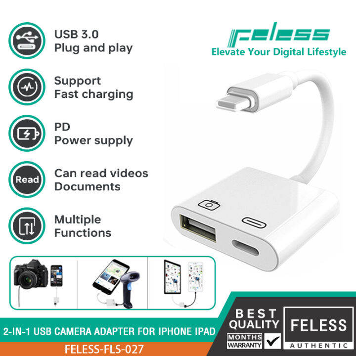 USB Camera Adapter for iPhone iPad,Lightning to USB OTG Female Adaptor