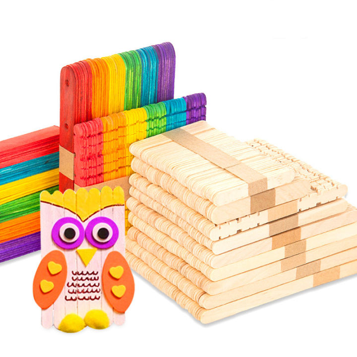 Grade A Medium 50 Pcs 5.8 inch Wooden Child Popsicle Stick School