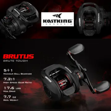 KastKing Brutus Baitcasting Fishing Reel, Graphite Frame, 7.2:1 Gear Ratio,  5+1 Shielded Stainless-Steel Ball Bearings,10 Button Magnetic Braking