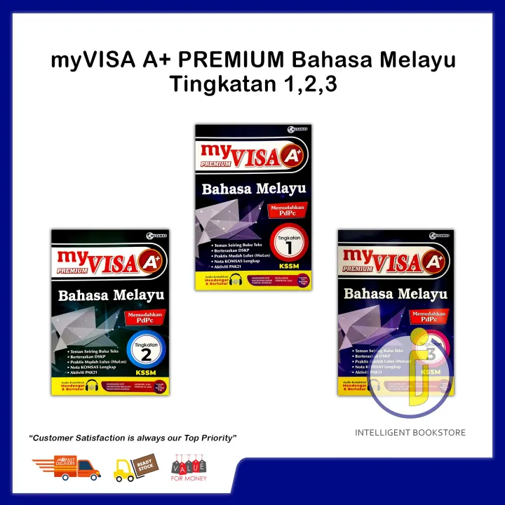 Intelligent Nusamas Myvisa A Premium Bahasa Melayu Tingkatan 1 2 3 Kssm 2022 Buku Kerja Workbook Lazada
