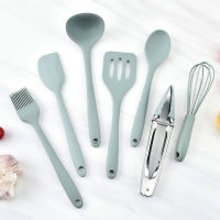 7 Pcsset Kitchen Utensils Set Non-stick Cooking Tools Spoon Soup Ladle Spatula Shovel Tools Gadget Accessories