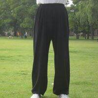 Men Women Tai Chi Trousers Outdoor Taekwondo Karate Judo Chinese Kung Fu 95 Cm-185 Cm Cotton Black Martial Art Training Pants