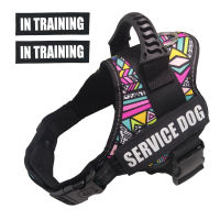 -K9 Dog Harness, Service Dog Vest No-Pull Reflective Breathable Adjustable Vest Harness for Outdoor Walk Training