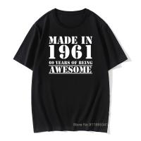 Made In 1961 All Original Parts T Shirt 60Th Birthday 100% Cotton Graphic Tshirts Male Vintage Oversized O-Neck FatherDay Gift