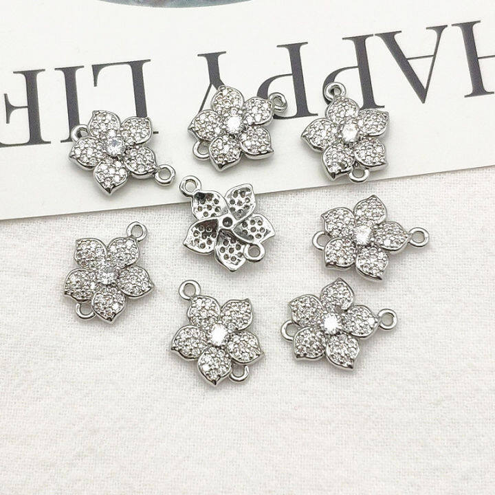 new-arrival-17x14mm-50pcs-cubic-zirconia-flower-connectors-for-handmade-necklace-accessories-earring-parts-diy-jewelry-findings