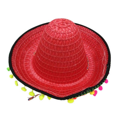 [hot]Summer Kids Mexican Straw Hats Sombrero Party Festive Spanish Hat Child Costume Accessory L3