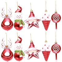 2021 Christmas Ornament Santa Snowman Ice Cream Christmas Tree Pendant Xmas Gifts Home Decoration Navidad Decor New Year 2022