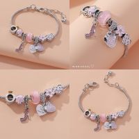 A43 สร้อยข้อมือ BEAUTIFUL PUMP Sexy สี silver ไม่ลอก ไม่ดำ สายปรับได้ จัดส่งทุกวัน