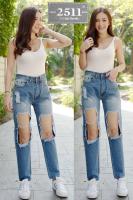 [[ถูกที่สุด]]2511 Vintage Denim Jeans by GREAT กางเกงยีนส์ ผญ Boyfriend Jeans ทรงบอยสลิม ช่วงขาเล็ก แต่งขาดแนวเซอร์แบบเท่ๆมีแถบด้านข้างสวยจริงๆ สาวไม่ควรพลาด ผ้าไม่ยืด ทรงสวยมาก Minimal Styles ป้ายยี่ห้อ2511