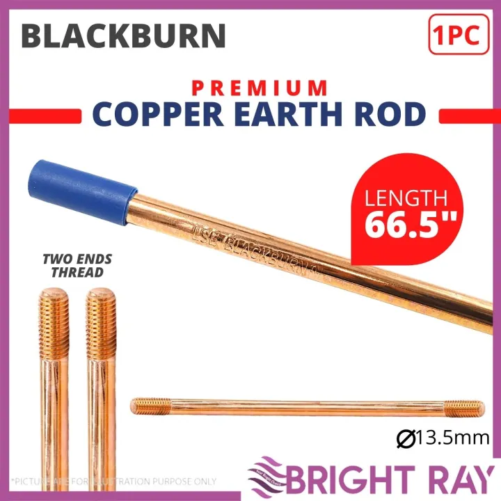 [READY STOCK] BLACKBURN PREMIUM 66.5” x 13.5mm Copper Rod Earth Rod