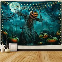 Horror Skull Halloween Interior Hippie Living Room Tapestry Decorative Wall Hanging Background Home Bedroom Pumpkin Tapestries