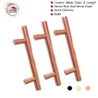 【LZ】✐☋◐  UKE  Furniture Handles Cabinet Drawer Wardrobe handles Kitchen Cupboard door handles Rose Gold brushed brass Black solid