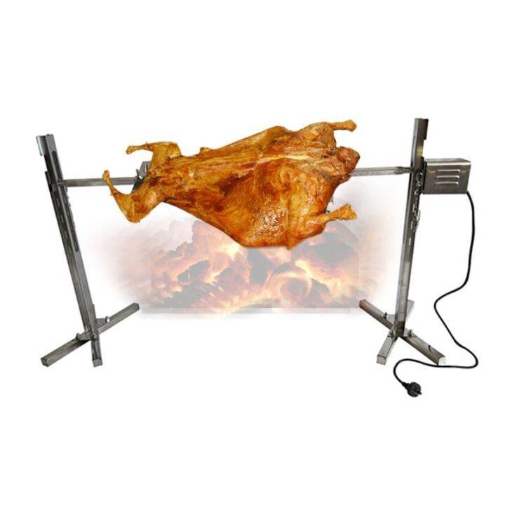 Stainless Steel Spit Roaster Camping Large Grill Rotisserie Spit