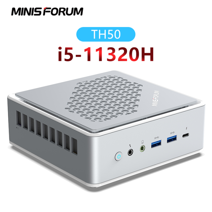 MINISFORUM TH50 NUC Mini Computer PC Intel Core i5 11320H 4 Cores
