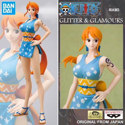 Figure ฟิกเกอร์ งานแท้ 100% แมวทอง Bandai Banpresto จาก One Piece วันพีซ เต็มพิกัดสลัดจอมลุย วันพีช Nami นามิ Glitter &amp; Glamours Wanokuni Style A Ver Original from Japan Anime อนิเมะ การ์ตูน มังงะ คอลเลกชัน ของขวัญ New Collection ตุ๊กตา Model โมเดล