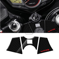 VFR1200รถจักรยานยนต์ Carbon-Look Top Triple Clamp Yoke สติกเกอร์สำหรับ Honda VFR 1200 2010 2011 2012 2013 2014 2015 2016