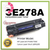 Discount4U ตลับหมึกเลเซอร์เทียบเท่า Toner รุ่น CE278A 278 78A 78 For HP LaserJet Pro P1560/P1566/P1600 /P1606dn/M1536dnf #หมึกเครื่องปริ้น hp #หมึกปริ้น   #หมึกสี   #หมึกปริ้นเตอร์  #ตลับหมึก