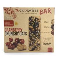 กราโนไวบ์ส บาร์ กราโนล่าชนิดแท่ง สูตรแครนเบอร์รี่ 168 กรัม - Granovibes Granola Bar Cranberry 168 g