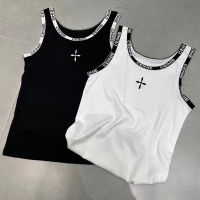 2022 New Ce home Short-sleeved Vest Suspenders Outer Wear Slim Slim Top Womens Tide YH147 Water Hibiscus Beautiful Eyes