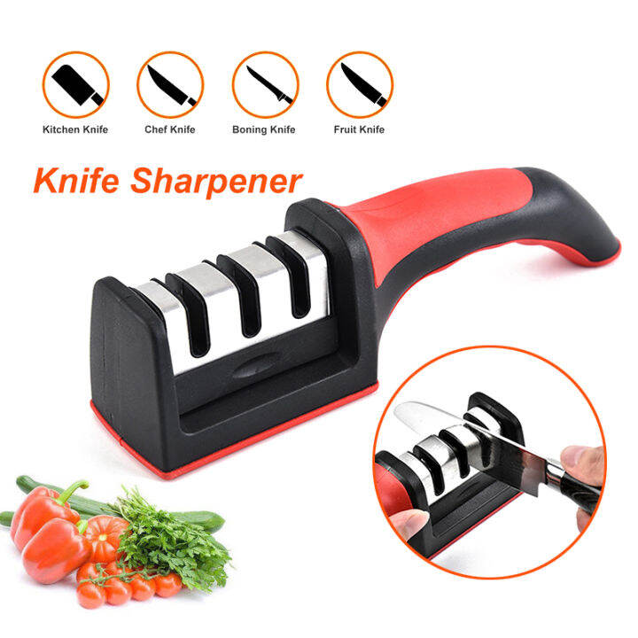 Household Stainless Steel Knife Sharpener 3 Stage Pengasah Pisau Asah ...