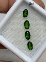 Gc4 พลอยกรีนโครมไดออพไซด์ greenchrome diopside จำนวน 1 กล่อง มี 4 เม็ด(ขนาด 5x3 mm) น้ำหนักรวม 0.97กะรัต