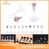 KIKI จิวเวอรี่คริสตัลคริสตัลเซ็กซี่แบบแท่งเจาะ Labret Lip 10ชิ้น