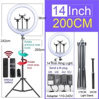 【digitizer】 แหวนไฟ LED เซลฟี่8 10 12 14นิ้วพร้อมขาตั้งกล้องเดสก์ท็อปหลอดไฟแบบหรี่ได้ภาพถ่ายกล้องวีดีโอโทรศัพท์แต่งหน้าสด