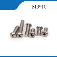 【▼Hot Sales▼】 chenyoufang กระทะสแตนเลส M3x10mm หัวสกรูซ็อกเก็ตแบบไขว้ยกหัวชีสแบบข้ามหัวกลมสกรูปิดภาคเรียน