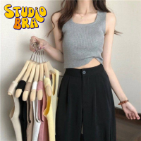 ?????? ??? - เสื้อกล้าม ดีเทลผ้าร่อง  สไตล์ สาวเกาหลี (รหัส: 078)
