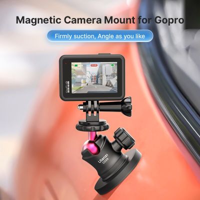 CO29แม่เหล็กกล้องแอคชั่นแคมเมราที่วางมือถือ Insta360ขายึดกล้องโกโปร Vlog พร้อมอะแดปเตอร์ Gopro 360 ° หมุนสกรูขนาด1/4นิ้ว