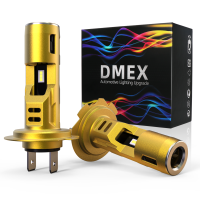 DMEX หลอดไฟไฟหน้ารถมอเตอร์ไซค์แบบ LED รถ H7 6000K - 6500K สีขาวนวล18000LM EMC อะไหล่หลอดไฟฮาโลเจนปลั๊กแอนด์เพลย์พัดลมขนาดเล็ก